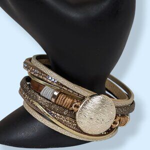 (2/$20) Metallic Multistrand Magnetic Bracelet